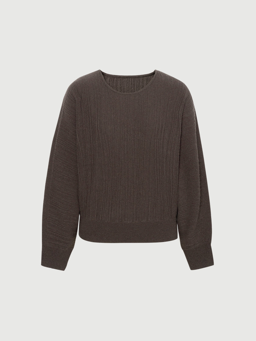 Brown wool sweater 100% wool