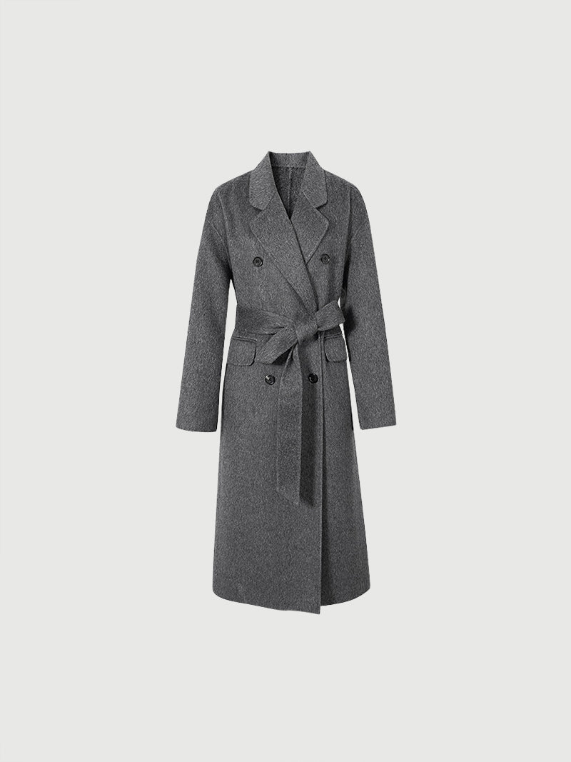 Long gray wool coat