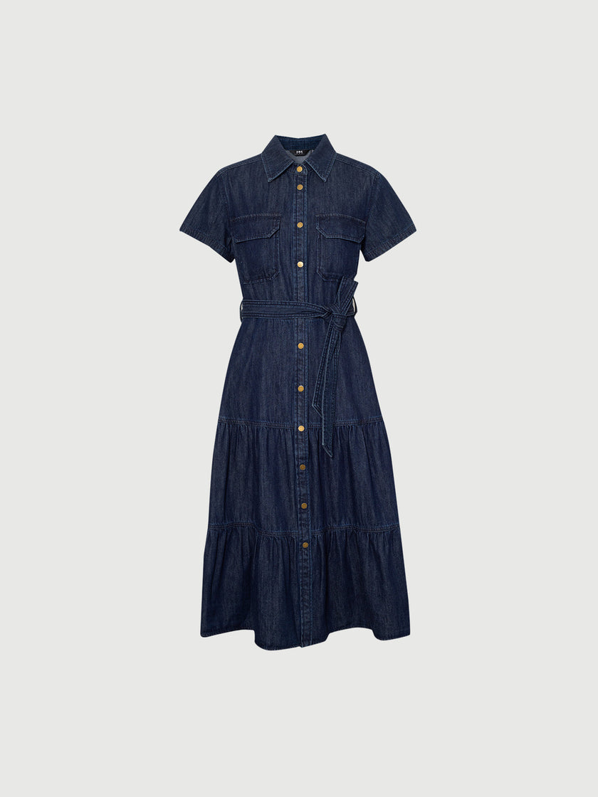 Pure Cotton Denim Dress