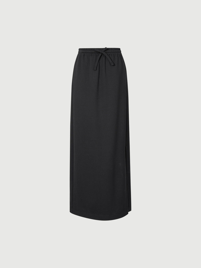 Black long skirt with elastic waist