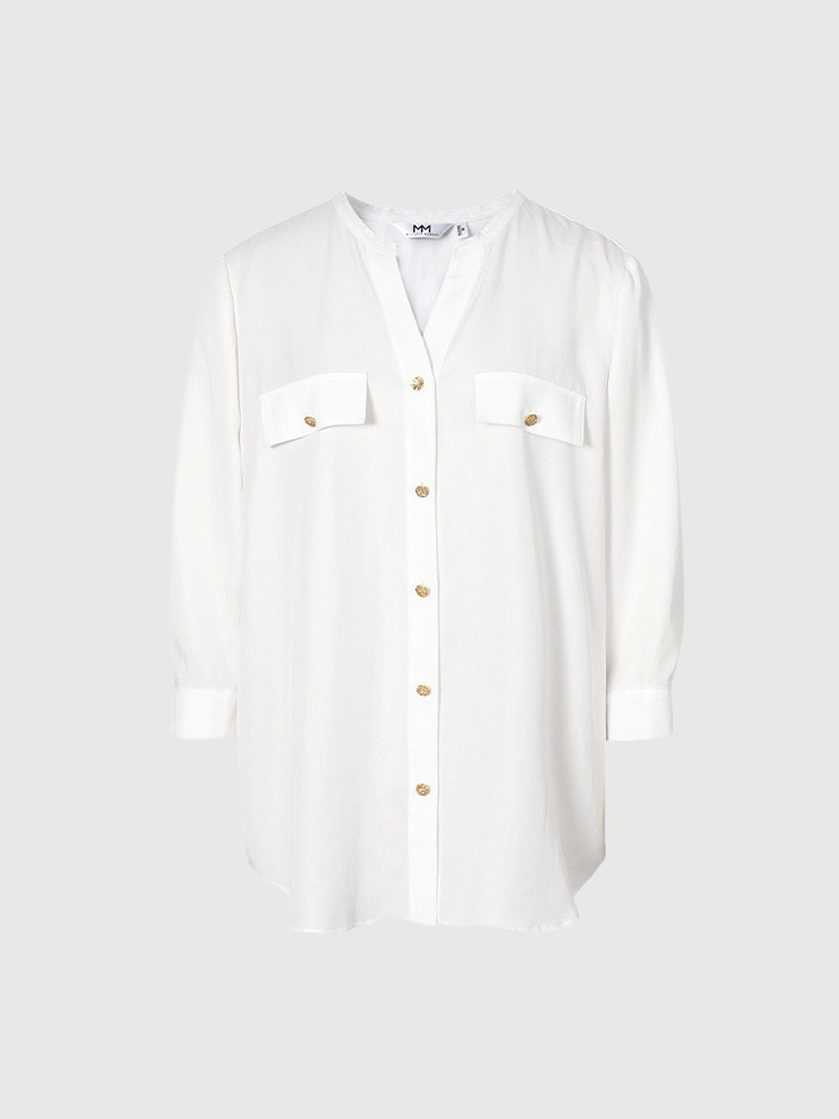 Blouse blanche à boutons