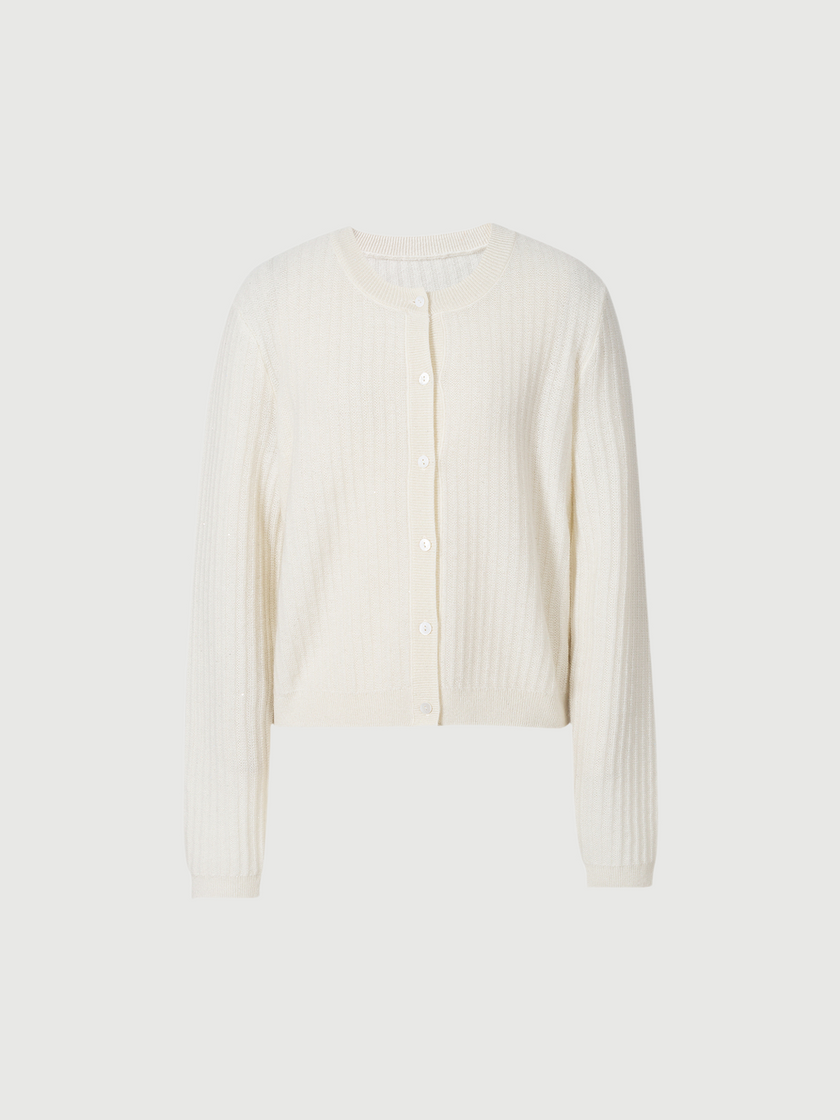 White cashmere cardigan