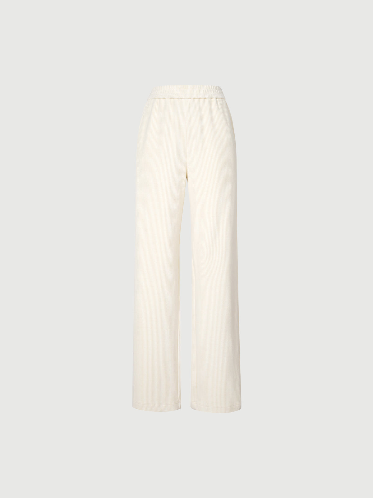 Women's Ligeht Beige Straight Fit Comfy Pants