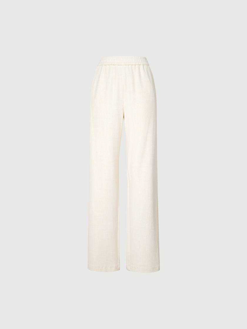 Women's Ligeht Beige Straight Fit Comfy Pants