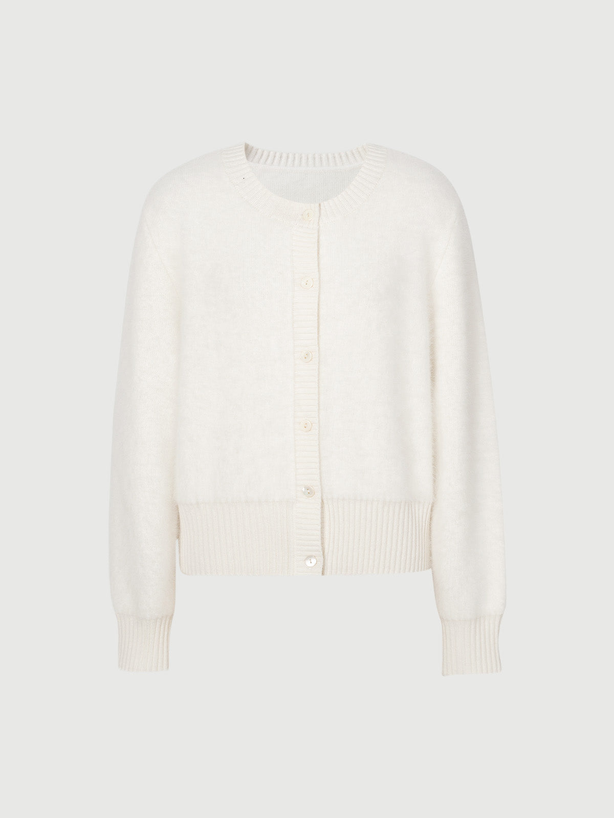 White crew neck sweater