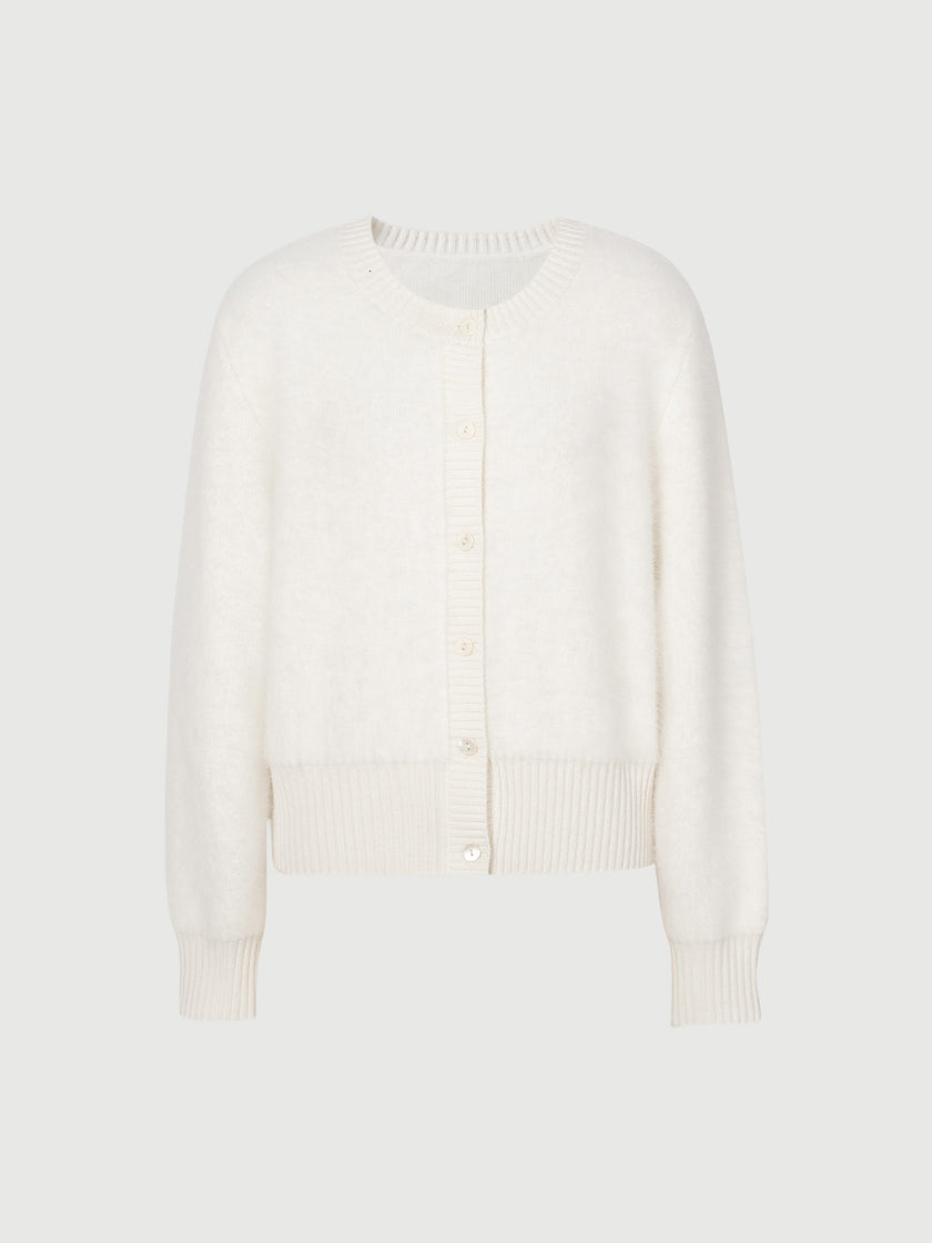 White crew neck sweater