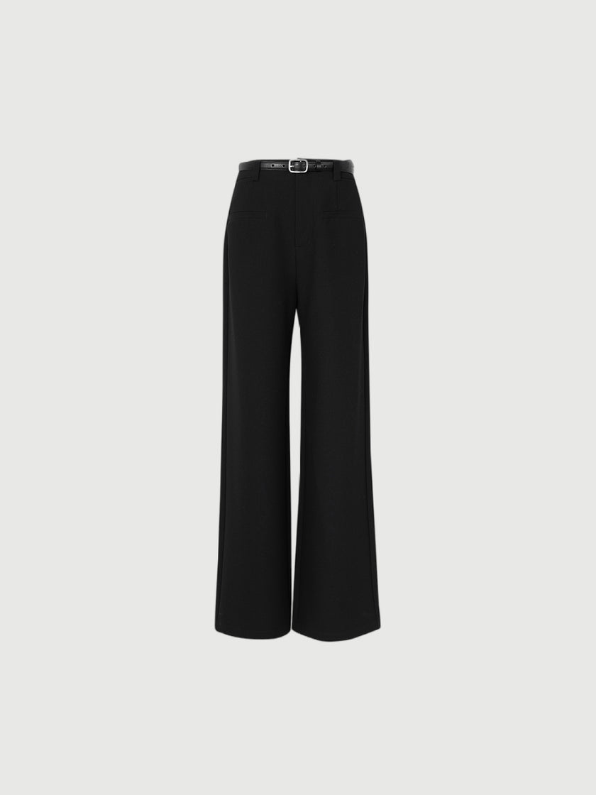 Black slim fit high waist pants