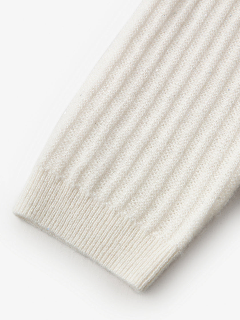 White cashmere cardigan