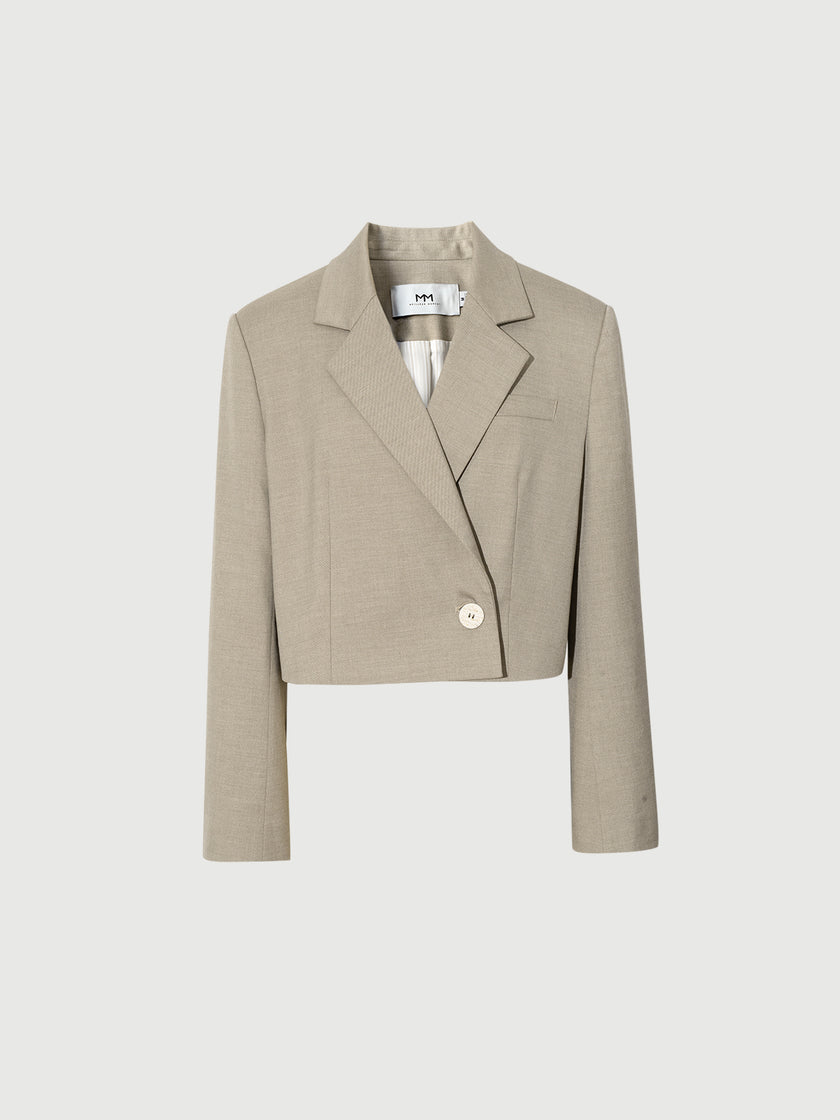 Blazer court kaki
