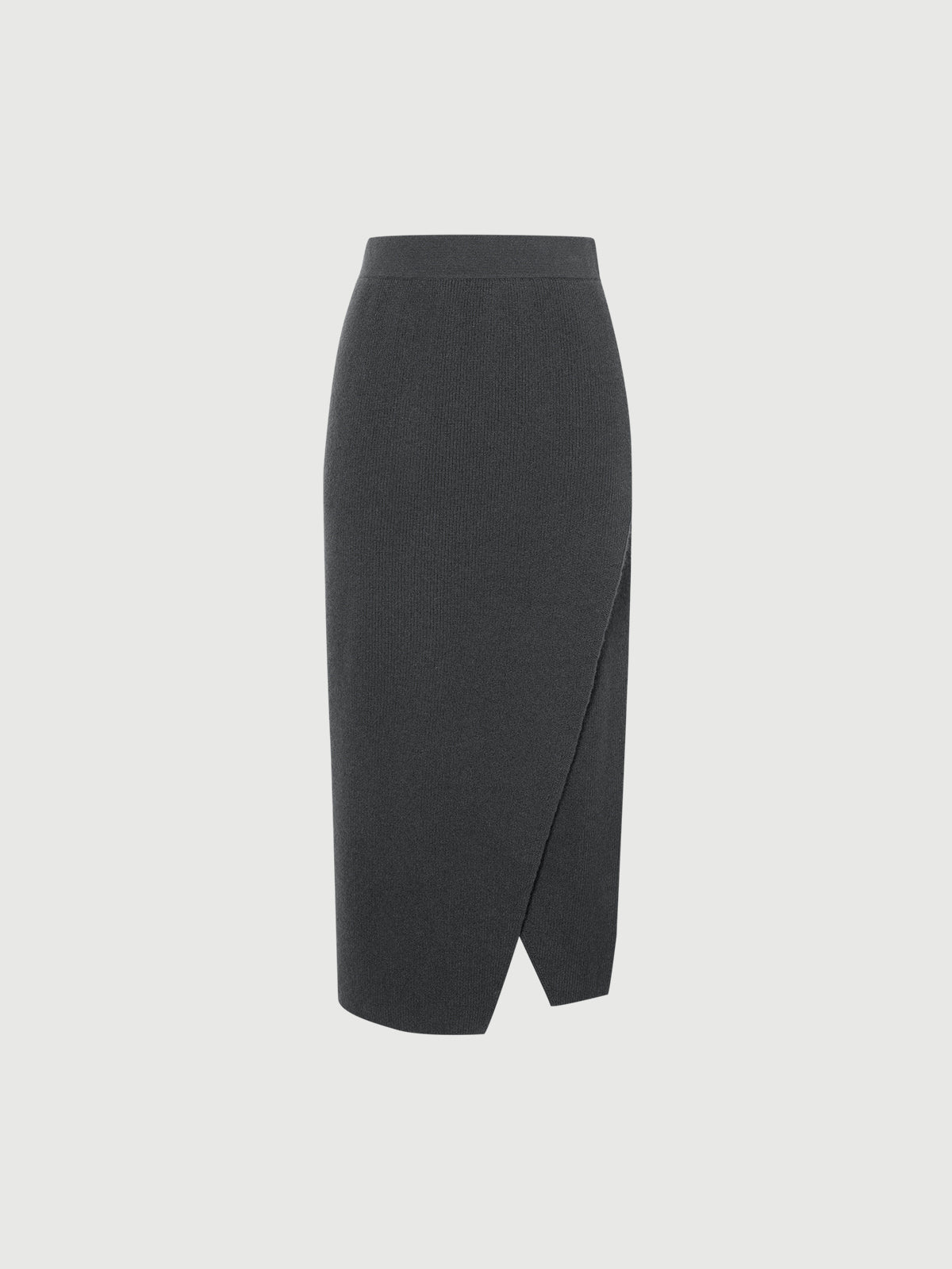 Straight cashmere skirt