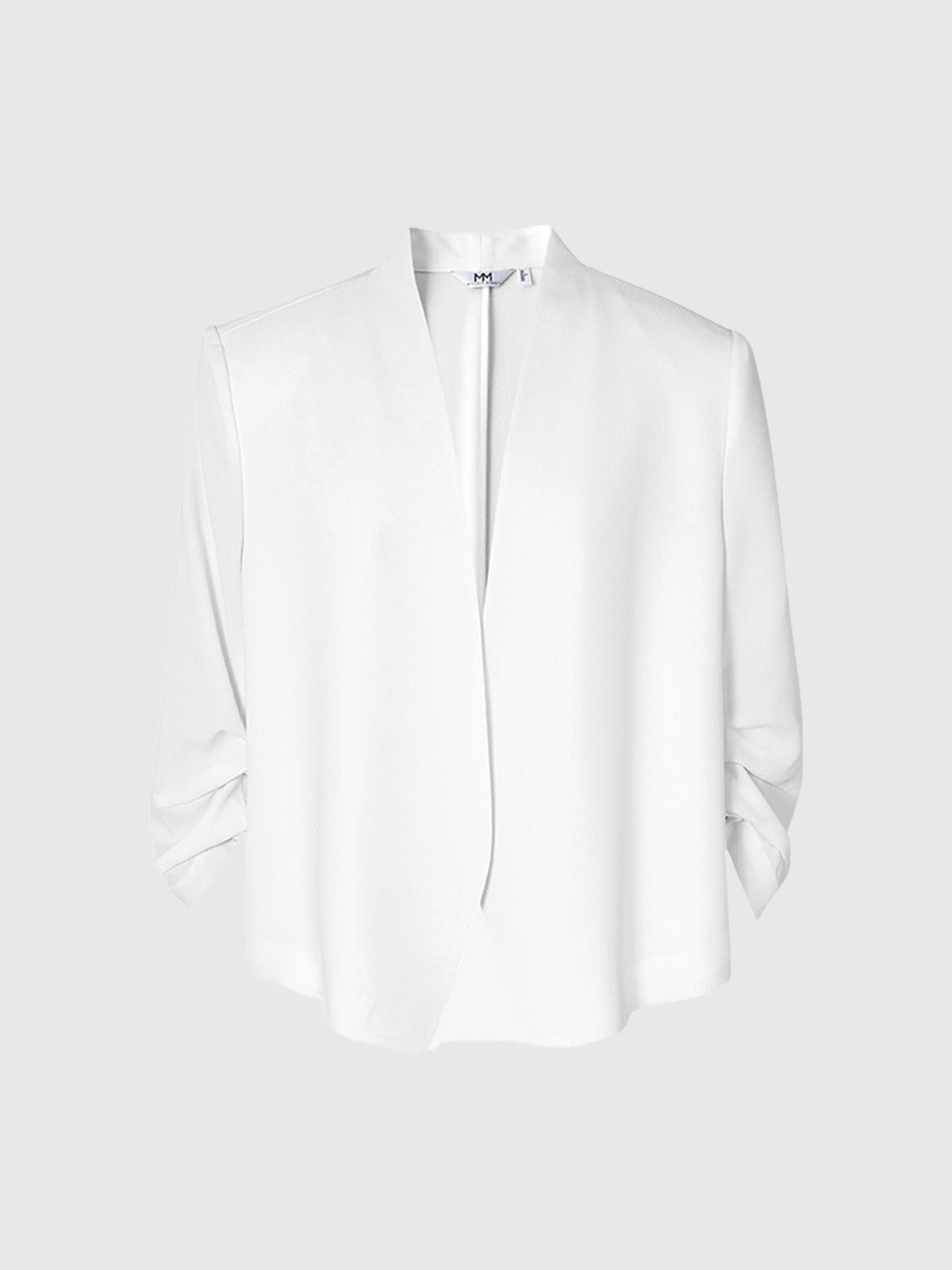 Blazer sans revers blanc
