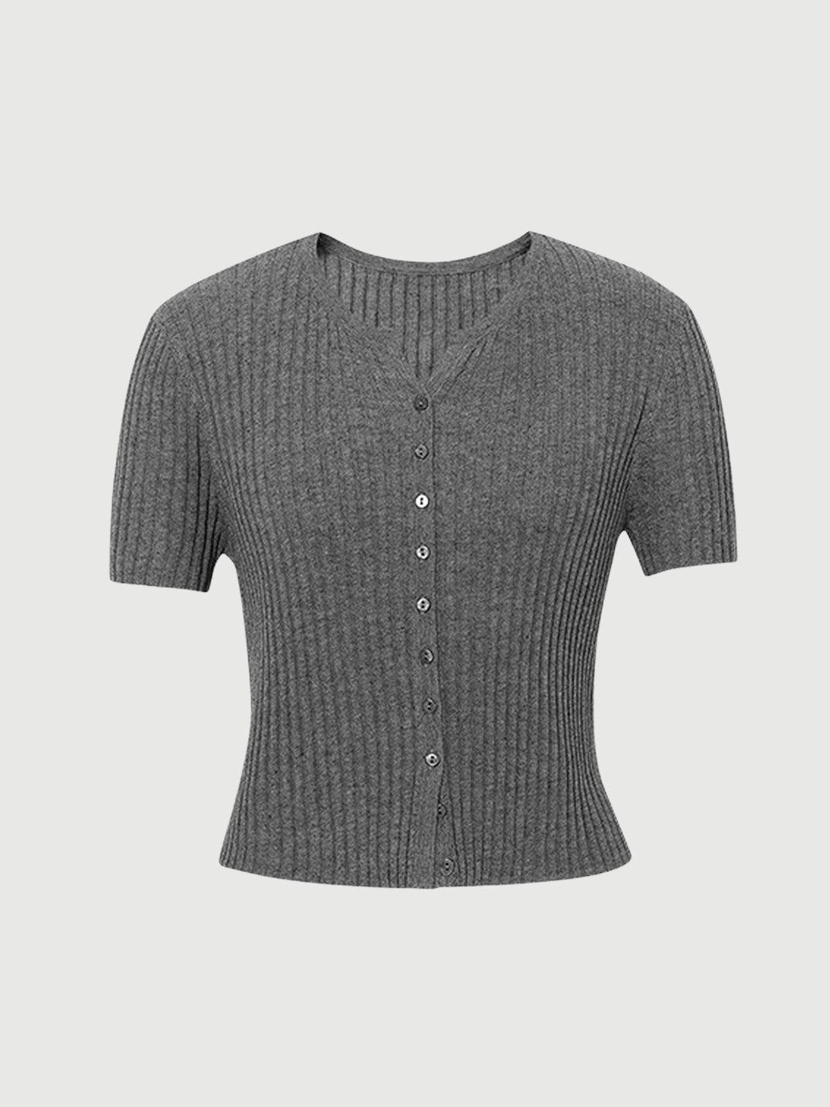 T-shirt gris tricoté