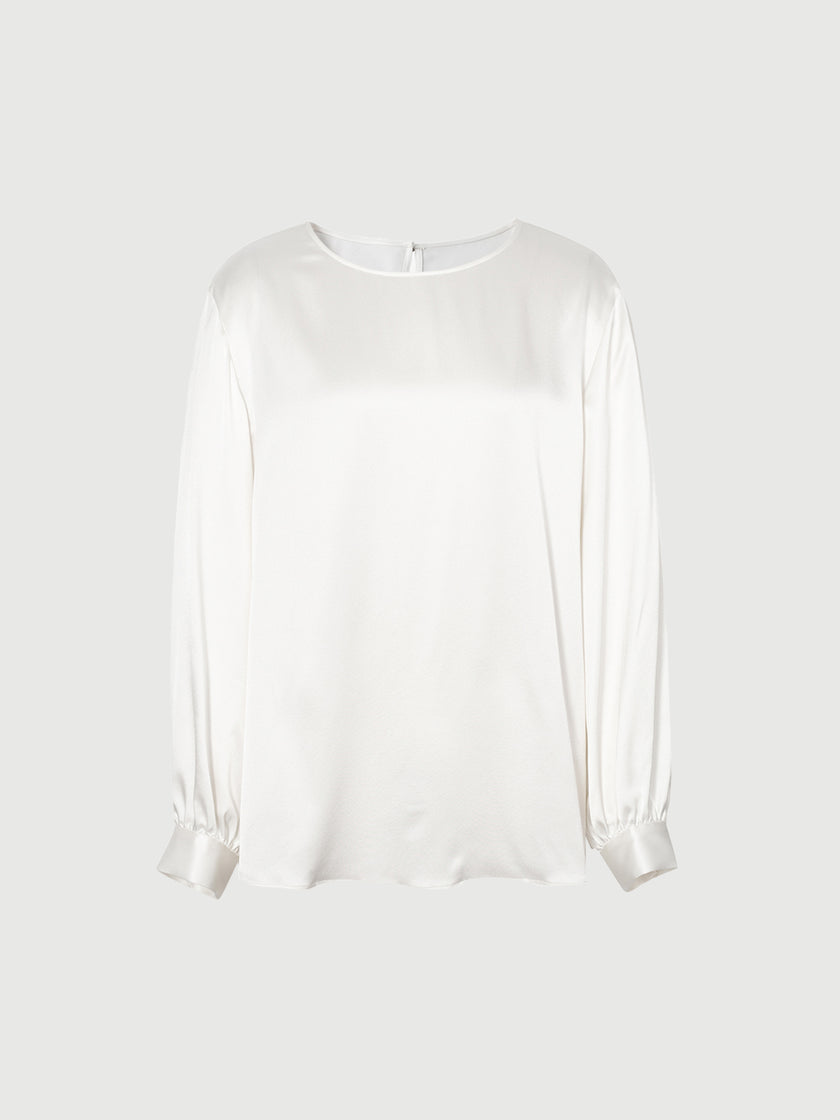 Beige silk blouse