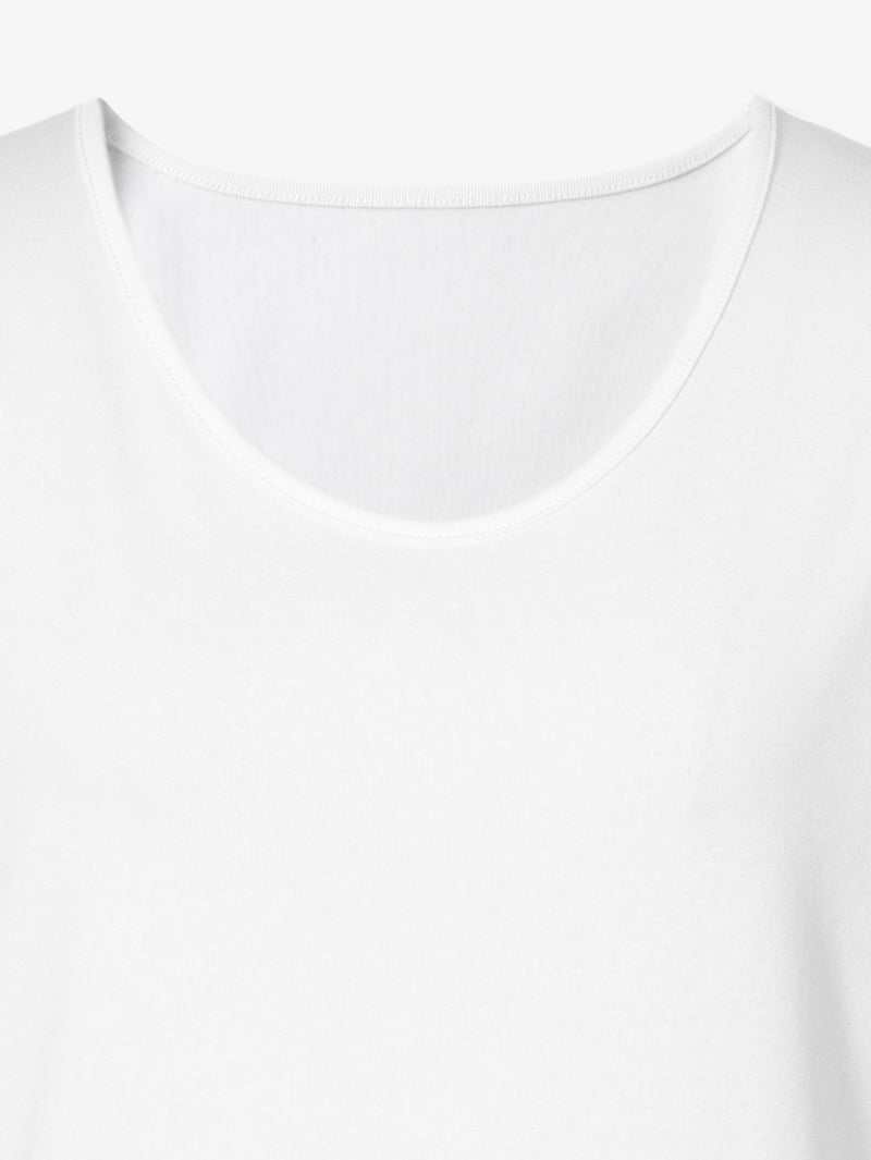 Women's White Round Neck Short Sleeves Summer T-Shirt 5E5900882
