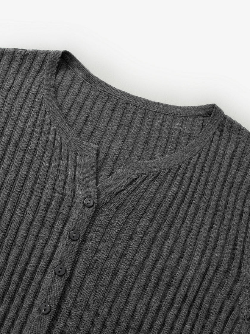 T-shirt gris tricoté
