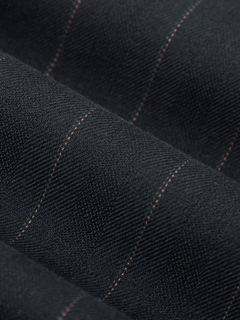 Classic black double-breasted collared blazer