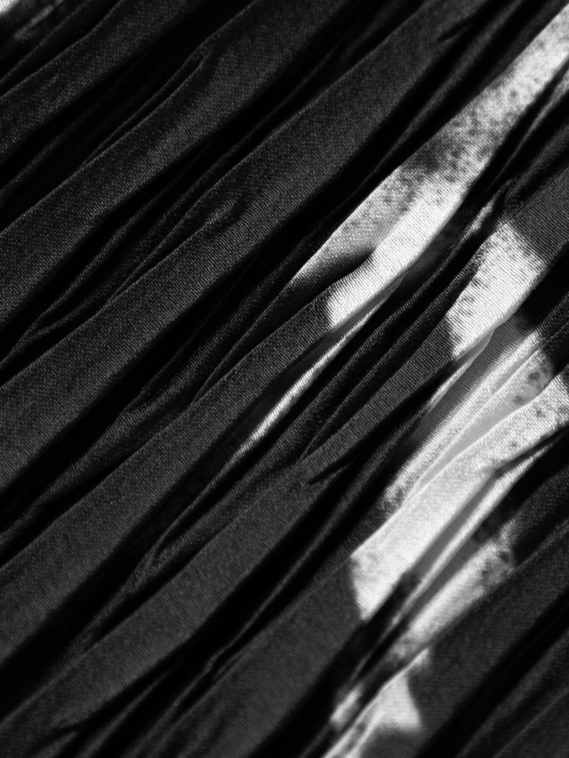 Black pleated mid-length skirt