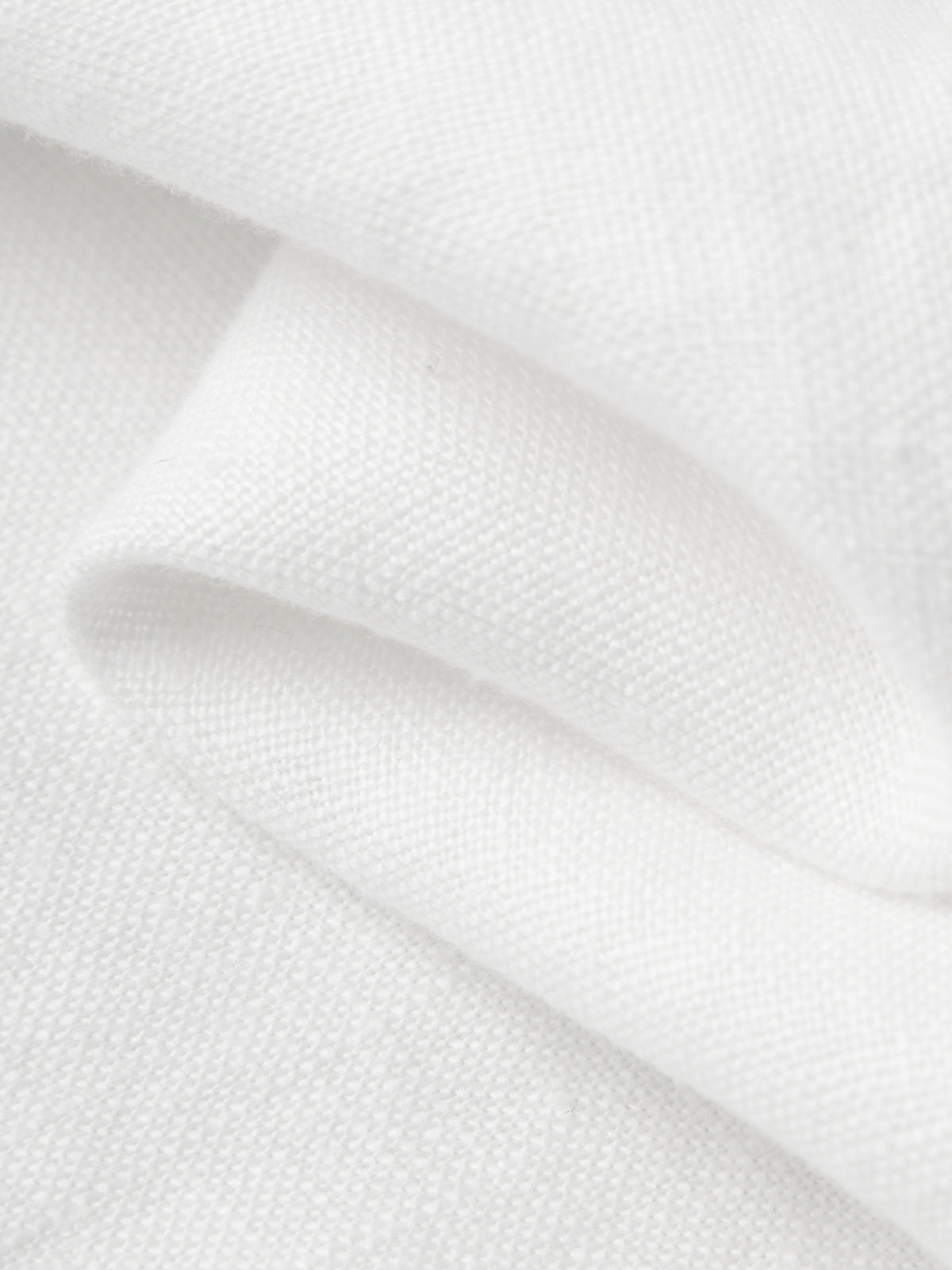 White linen shorts