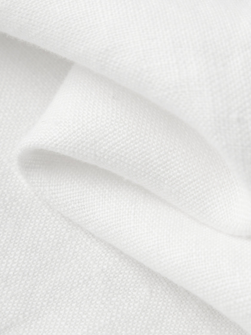 White linen shorts