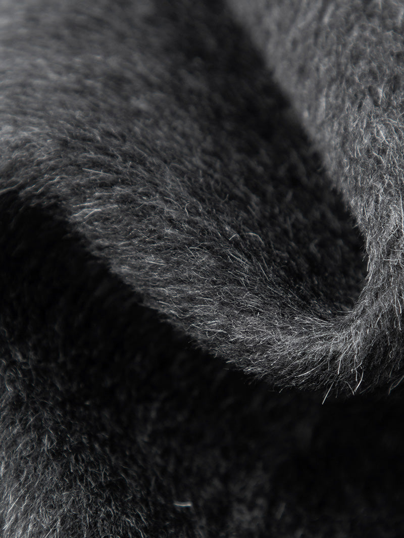 Dark gray wool and silk coat