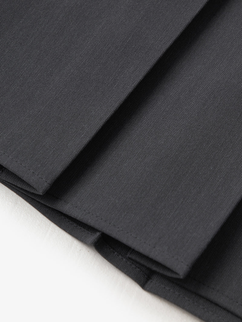 Dark gray winter pleated skirt