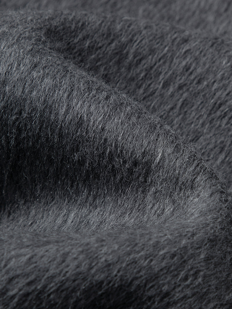 Long wool coat in intense gray