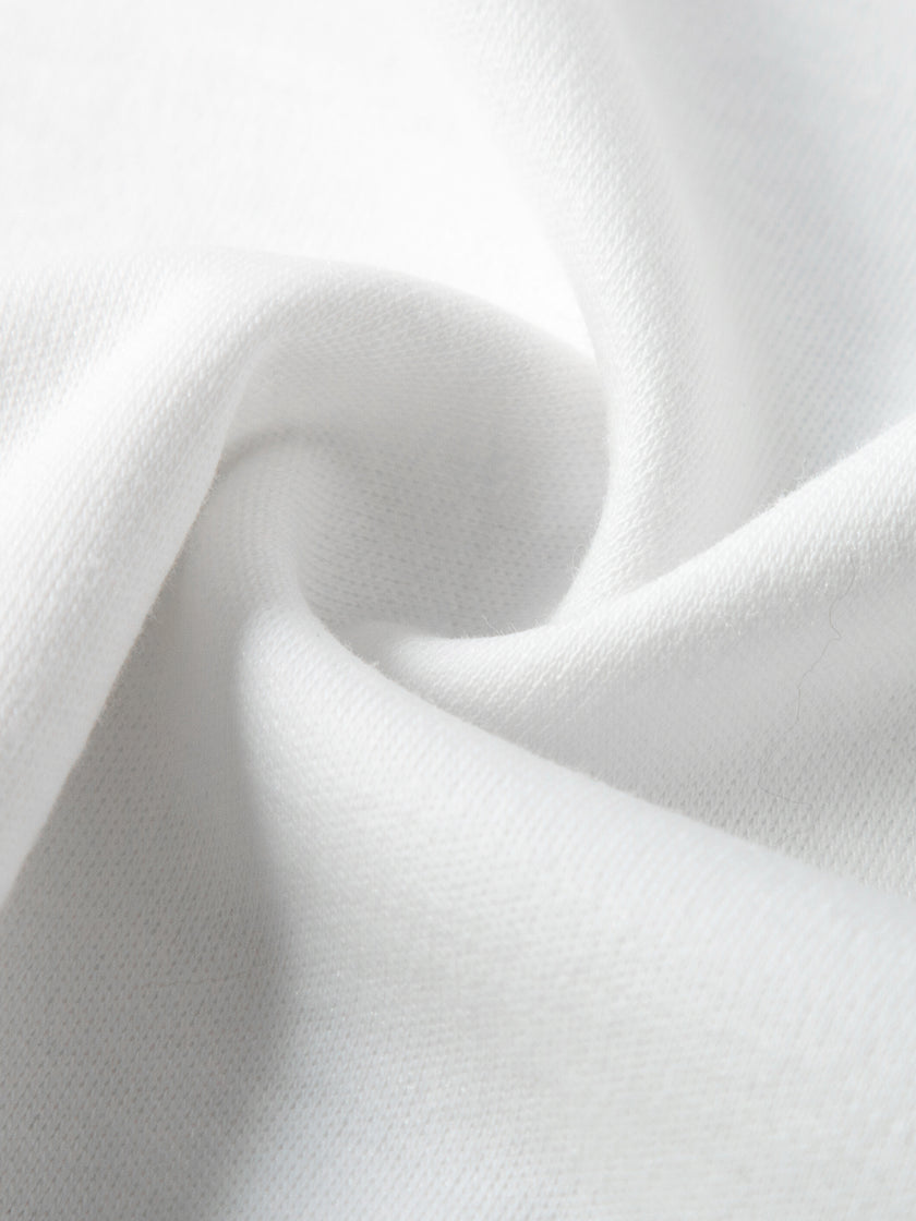 Women's White Round Neck Long Sleeves T-Shirt 5D2100101