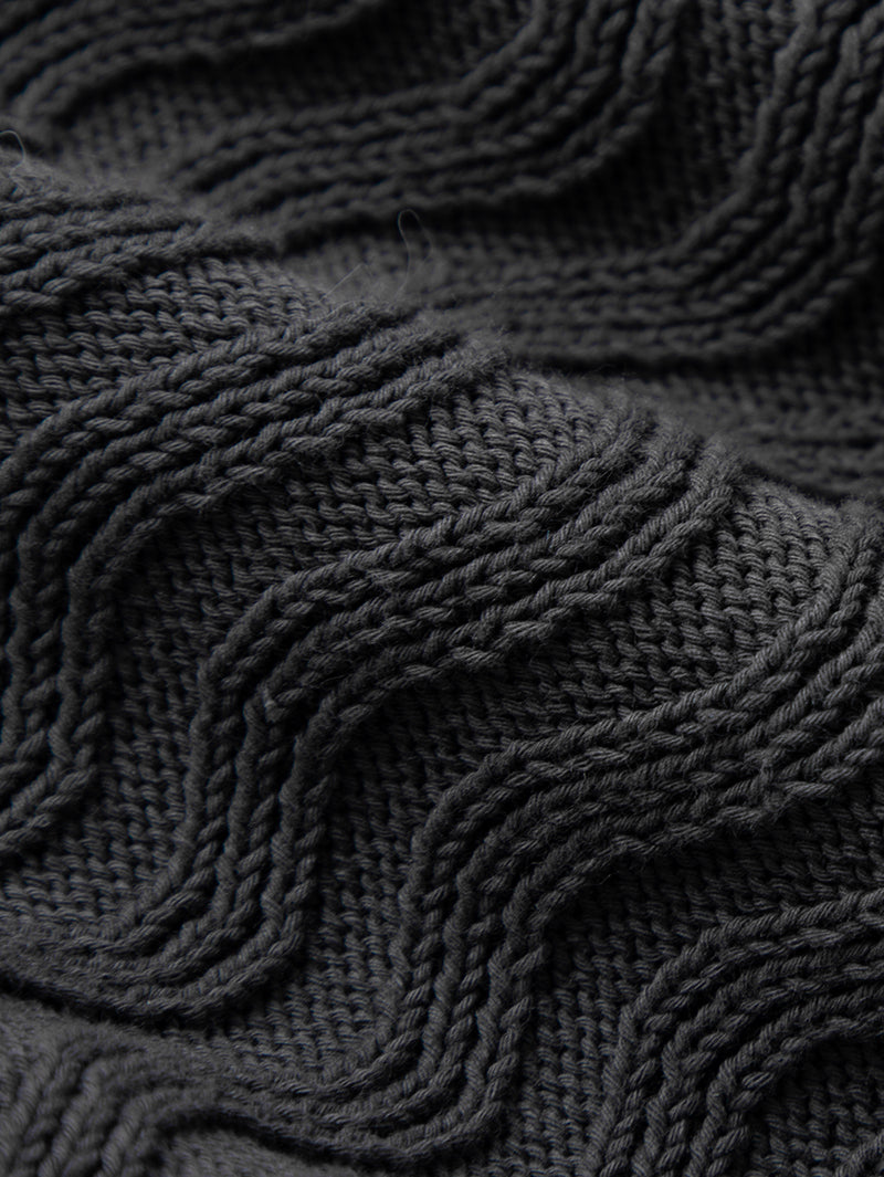 Dark gray V-neck knitted vest