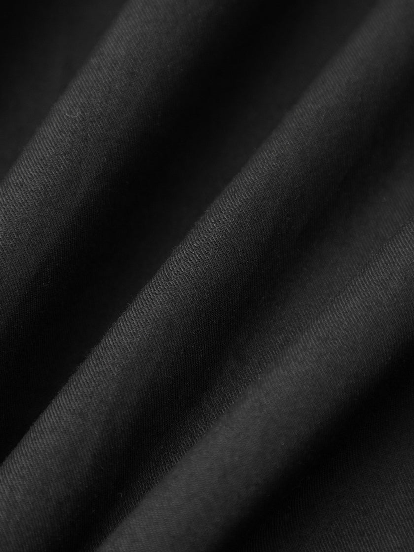 Black dress with classic collar
