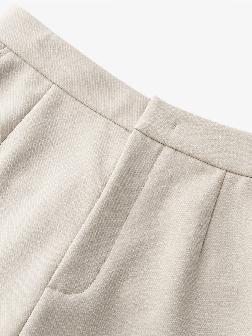 Light beige knitted winter pants