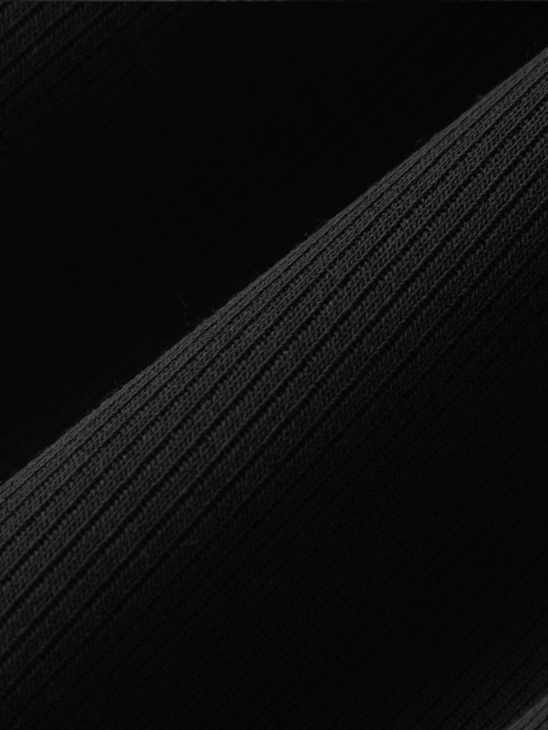 Black straight pants with elasticated waist