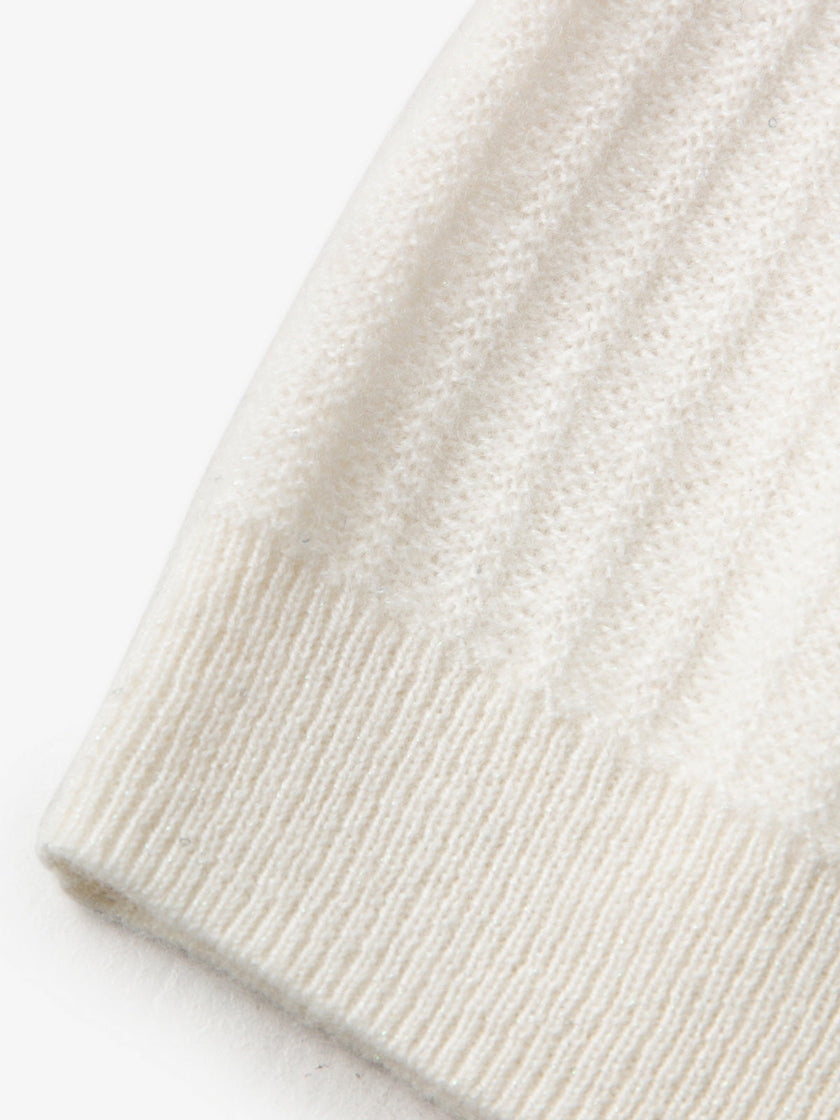 White cashmere cardigan
