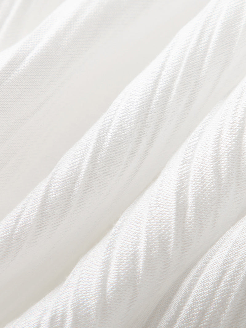 White blazer with special texture, notched lapel collar, double breasted