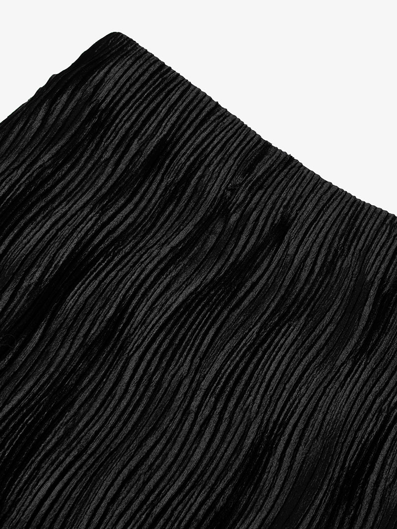Black straight skirt
