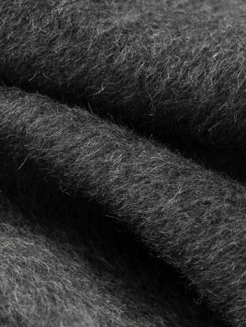 Long gray wool coat