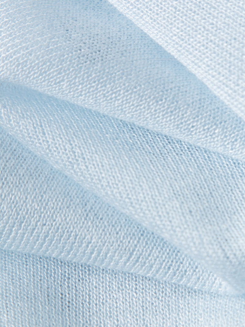 Cardigan bleu transparent