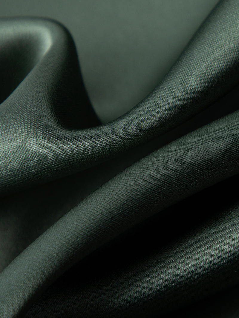 Dark green satin dress