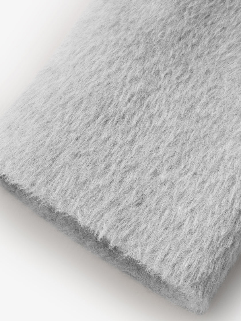 Light gray alpaca coat