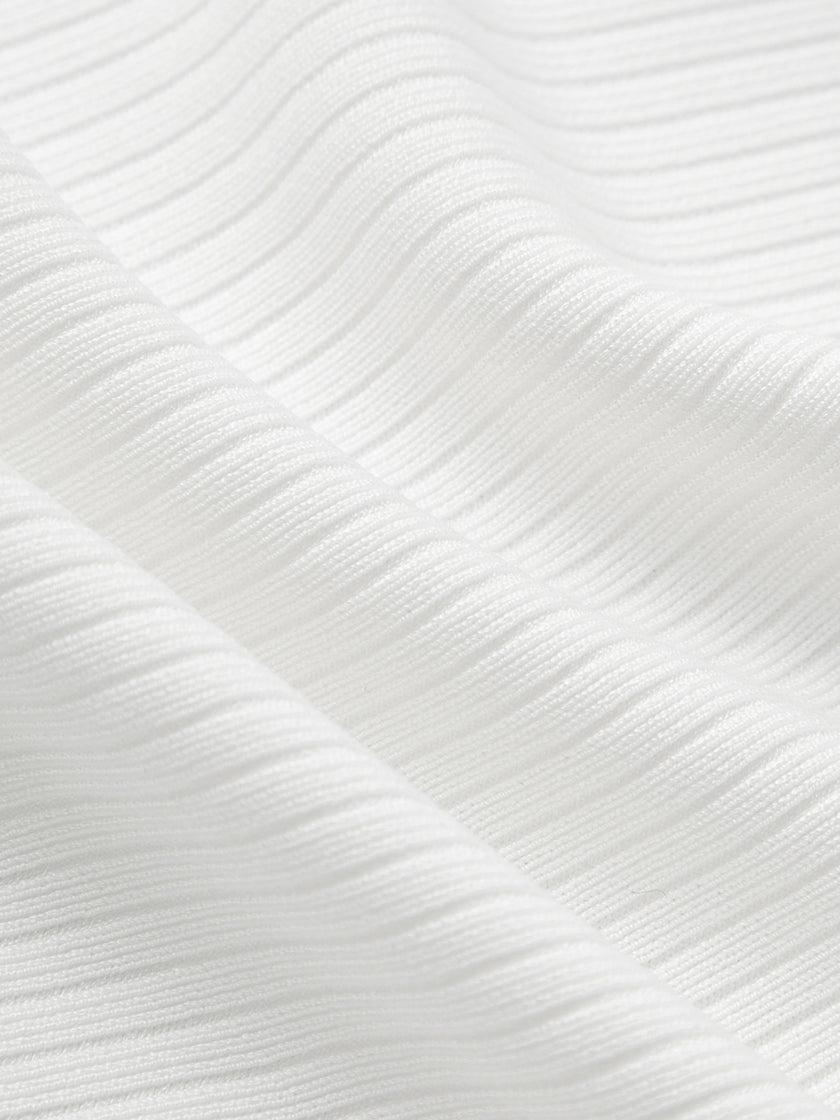 White V-neck knitted vest