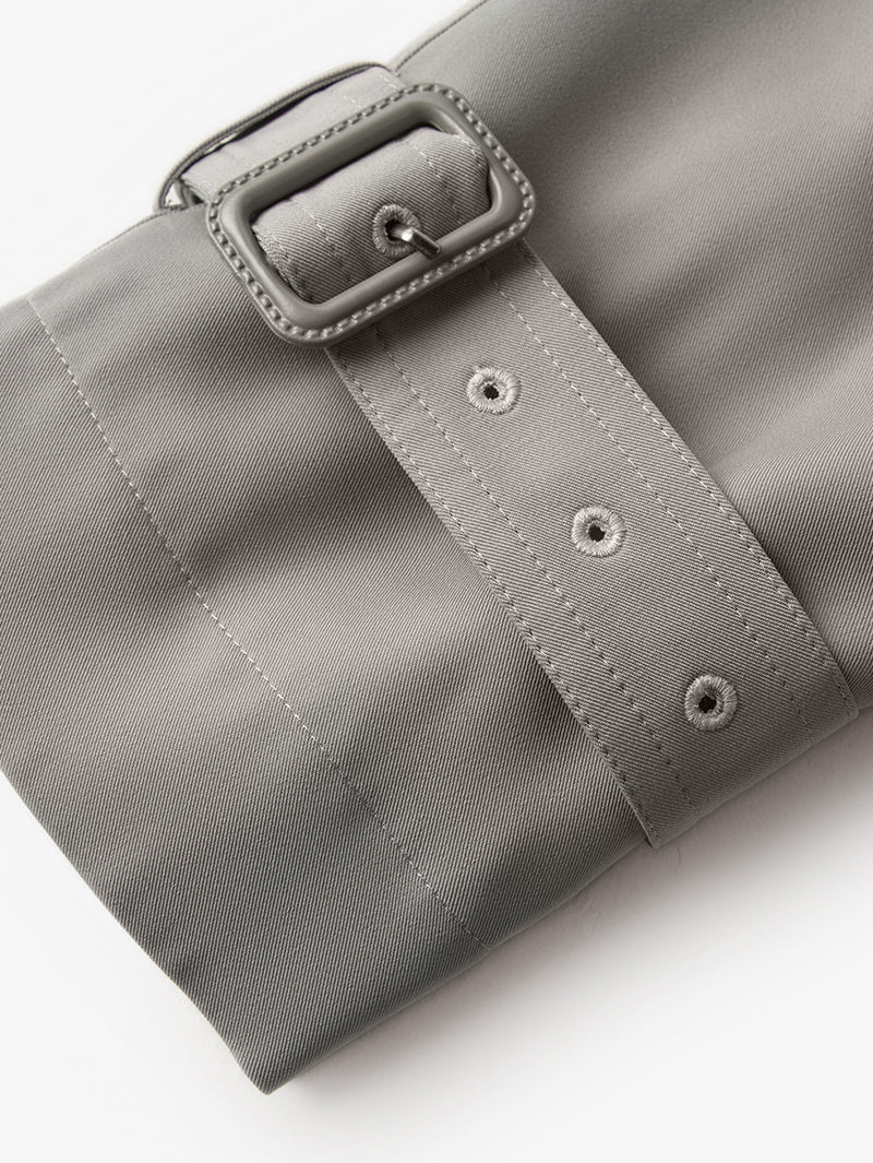 Fluid gray trench coat