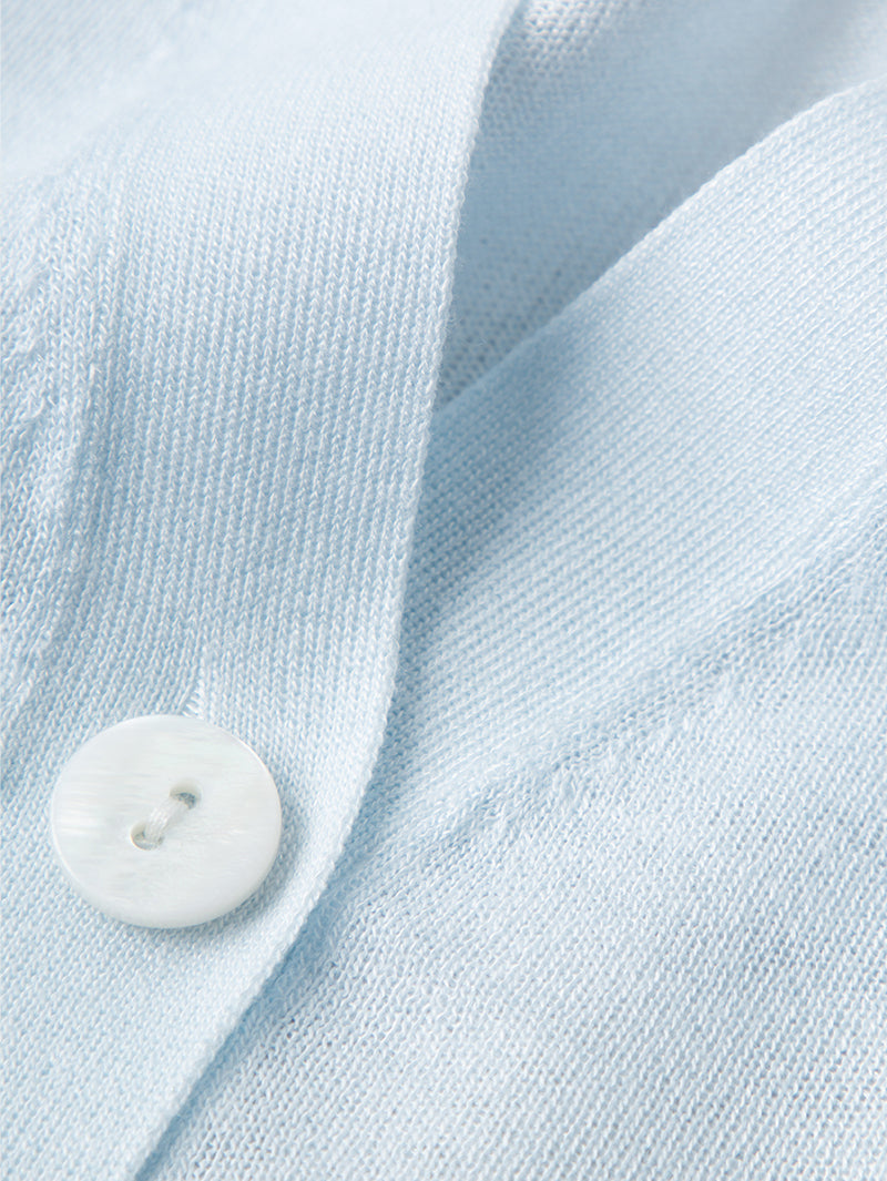 Cardigan bleu transparent