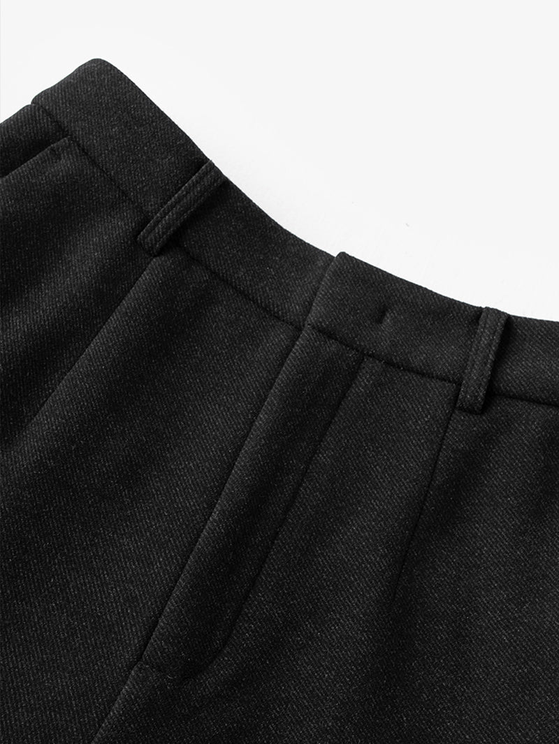 Black high-waisted straight pants - Boot Cut
