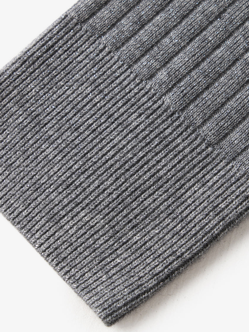 Women's Rock Gray V Neck Rib Knit Tie Belt Jersey Dress