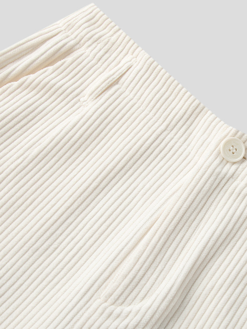 Pantalon en velours côtelé beige