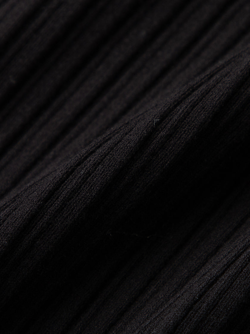 Black zipped knit jacket