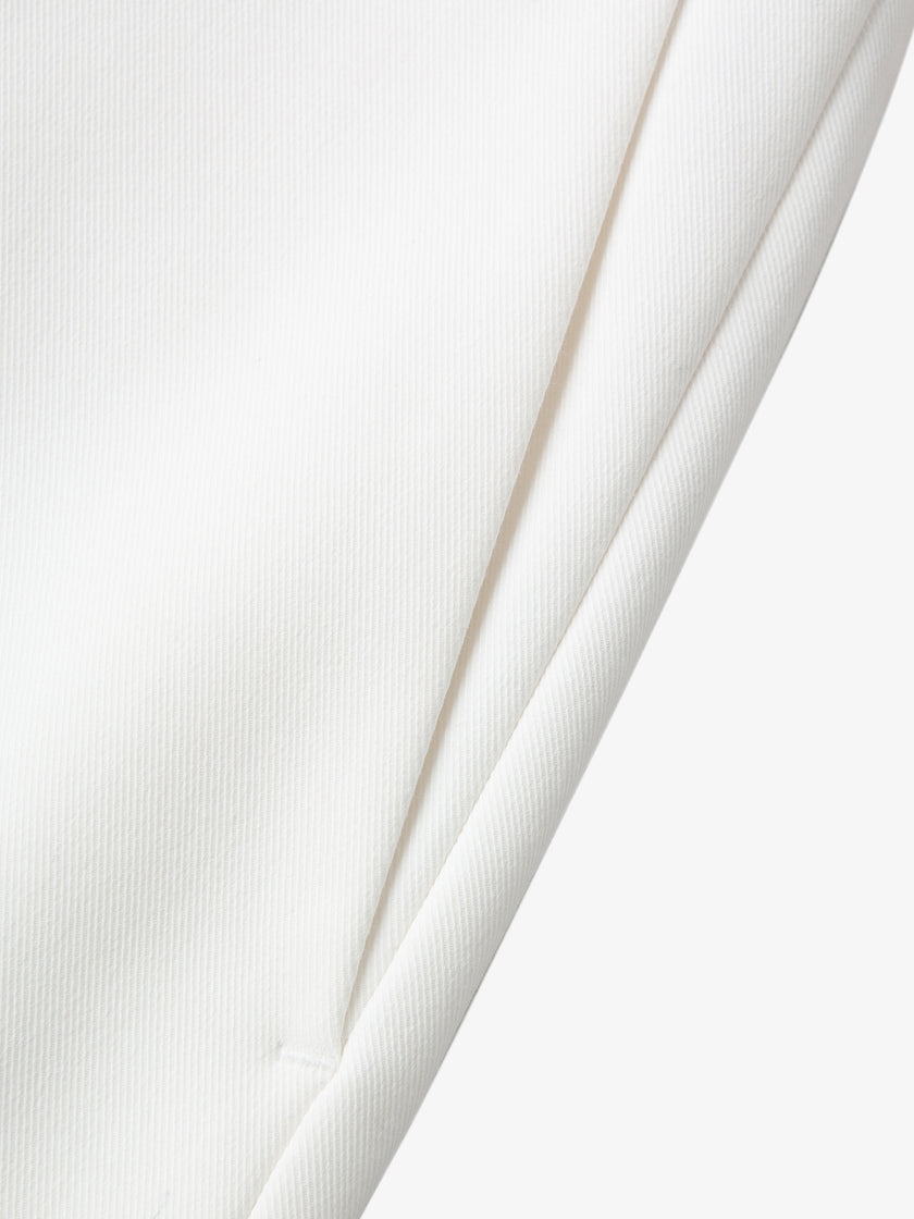 White wide high waisted suit pants