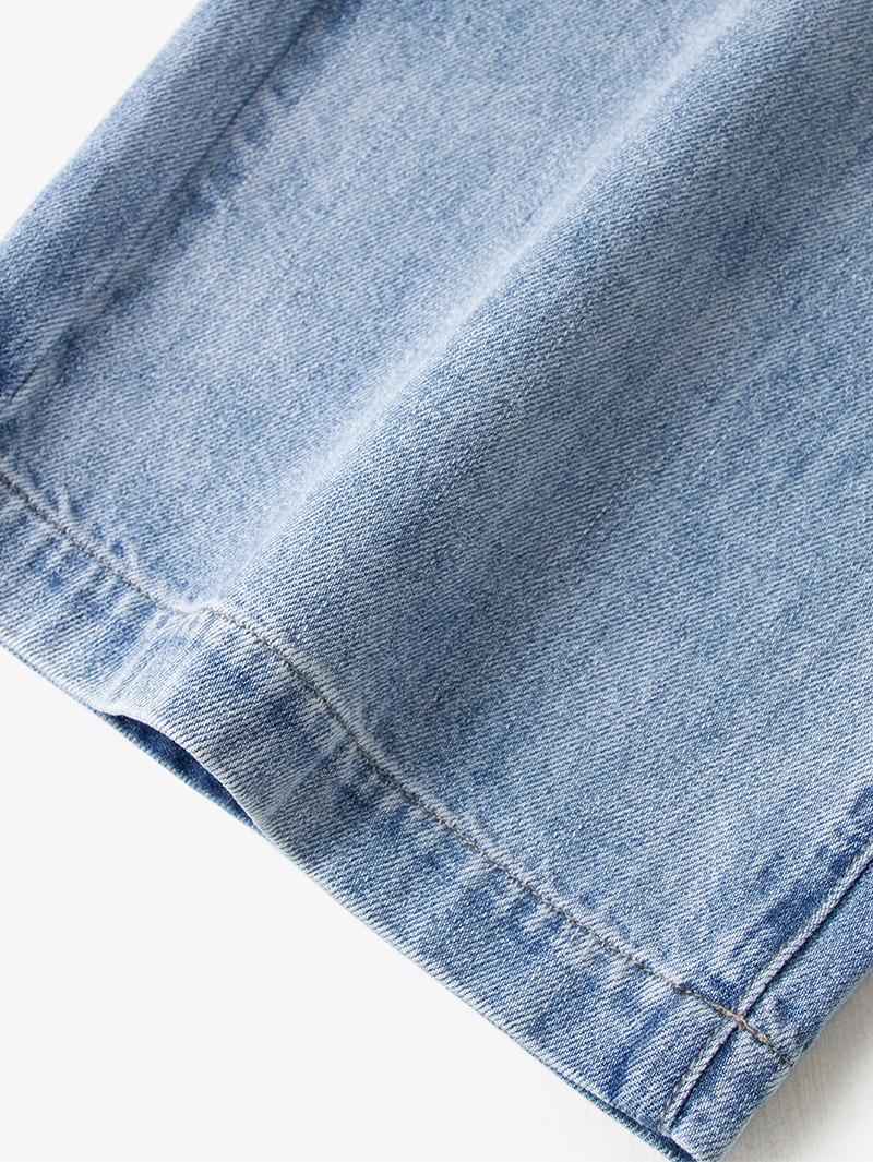 Straight blue denim cotton jeans