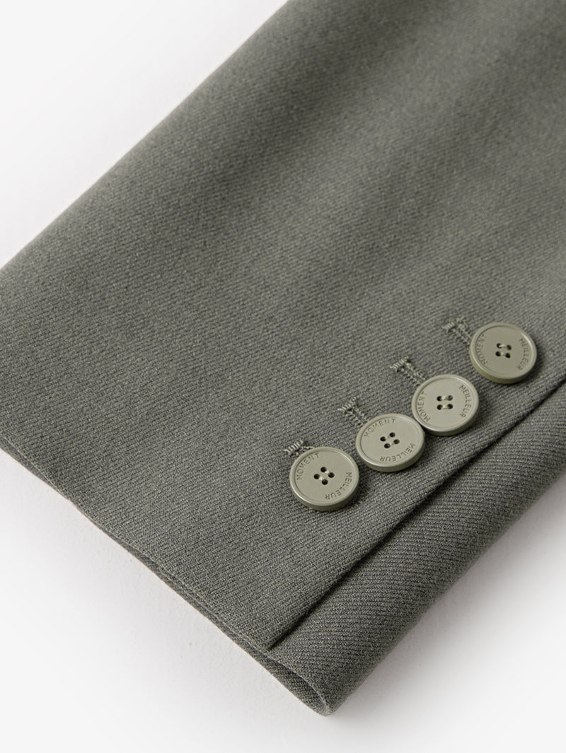 Women's Gray Peak Lapel Double Breasted Blazer Jacket