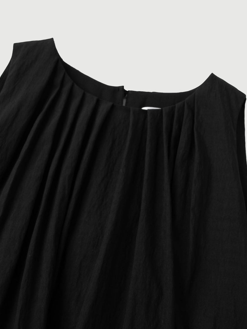 Pleated black dress