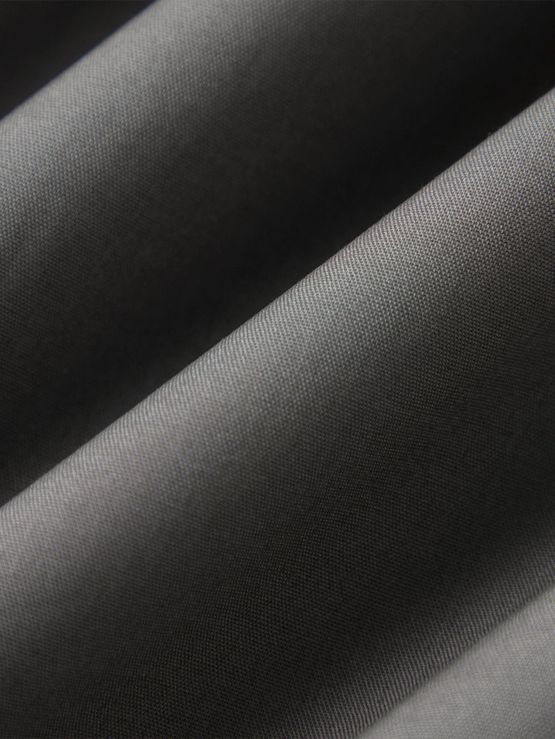 Grey cotton trench coat, double-breasted